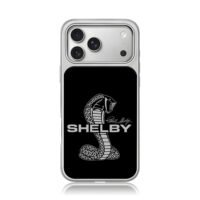 Shelby Cobra logo and Carroll Shelby autograph iPhone 17 Pro Max Electroplated Silver Case1