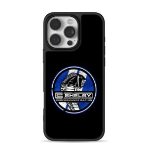 Shelby cobra racing blue round logo iPhone 16 Pro Max Black Case