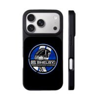 Shelby cobra racing blue round logo iPhone 17 Pro Max Black Case