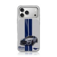 Shelby GT500 blue mustang stripes iPhone 17 Pro Max Electroplated Silver Case1