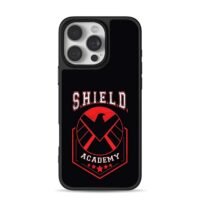 SHIELD Academy varsity eagle logo iPhone 16 Pro Max Black Case