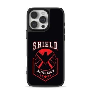SHIELD Academy varsity eagle logo iPhone 16 Pro Max Black Case