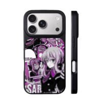 Shinoa purple black anime manga art iPhone 17 Pro Max Black Case