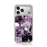Shinoa purple black anime manga art iPhone 17 Pro Max Electroplated Silver Case1