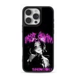 Shinobu demon slayer pink metal art iPhone 16 Pro Max Black Case