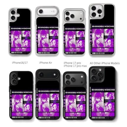 Shinobu Kocho Demon Slayer purple Chris Brown Phone Case Black Electroplated Silver For Iphone 11 To 17