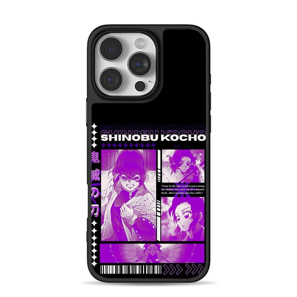 Shinobu Kocho Demon Slayer purple iPhone 16 Pro Max Black Case Shinobu Kocho Demon Slayer purple iPhone 16 Pro Max Black Case