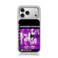 Shinobu Kocho Demon Slayer purple iPhone 17 Pro Max Electroplated Silver Case1