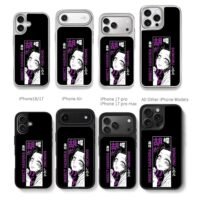 Shinobu Kochou Demon Slayer art Chris Brown Phone Case Black Electroplated Silver For Iphone 11 To 17
