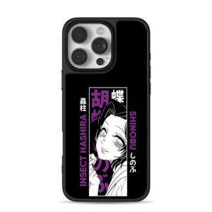 Shinobu Kochou Demon Slayer art iPhone 16 Pro Max Black Case