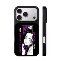 Shinobu Kochou Demon Slayer art iPhone 17 Pro Max Black Case
