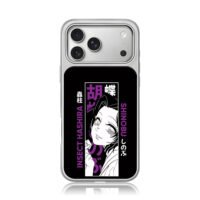 Shinobu Kochou Demon Slayer art iPhone 17 Pro Max Electroplated Silver Case1