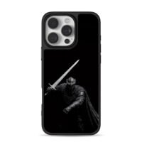 Shiny crown knight sword black iPhone 16 Pro Max Black Case