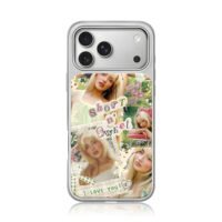 Short n Sweet Sabrina photo collage iPhone 17 Pro Max Electroplated Silver Case1