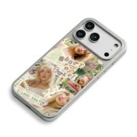 Short n Sweet Sabrina photo collage iPhone 17 Pro Max Electroplated Silver Case2