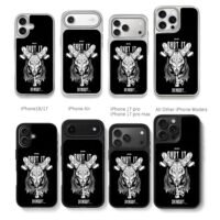 Shut it cyber goat skull skinsuit Chris Brown Phone Case Black Electroplated Silver For Iphone 11 To 17