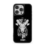 Shut it cyber goat skull skinsuit iPhone 16 Pro Max Black Case