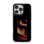 Signed closeup single eye red art iPhone 16 Pro Max Black Case