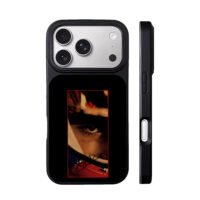 Signed closeup single eye red art iPhone 17 Pro Max Black Case