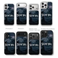 Silent Hill eerie forest house Chris Brown Phone Case Black Electroplated Silver For Iphone 11 To 17