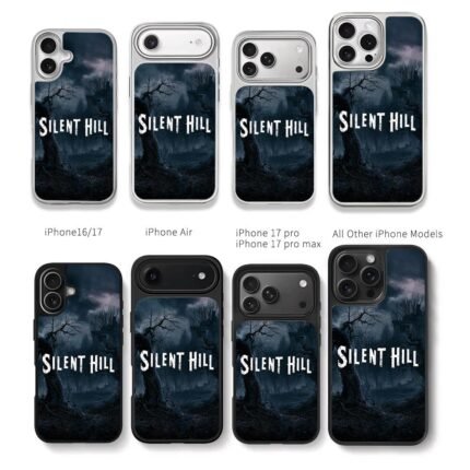 Silent Hill eerie forest house Chris Brown Phone Case Black Electroplated Silver For Iphone 11 To 17