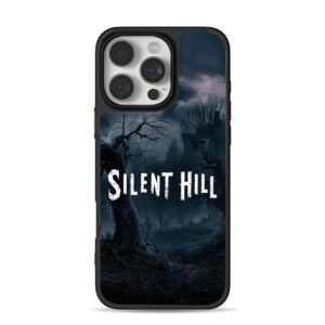Silent Hill eerie forest house iPhone 16 Pro Max Black Case