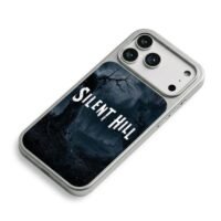 Silent Hill eerie forest house iPhone 17 Pro Max Electroplated Silver Case2