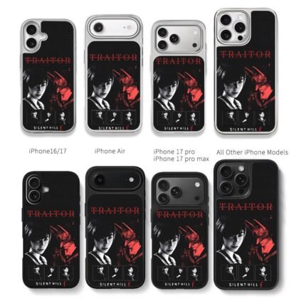 SilentHillfTraitorRedFoxMaskGirls Chris Brown Phone Case Black Electroplated Silver For Iphone 11 To 17