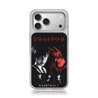 SilentHillfTraitorRedFoxMaskGirls iPhone 17 Pro Max Electroplated Silver Case1