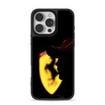 Silhouette of Ferrari F1 racer logo iPhone 16 Pro Max Black Case