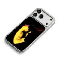 Silhouette of Ferrari F1 racer logo iPhone 17 Pro Max Electroplated Silver Case2