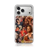 Silk Sonic Bruno Mars retro collage iPhone 17 Pro Max Electroplated Silver Case1