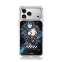 Silver anime girl offwhite art iPhone 17 Pro Max Electroplated Silver Case1