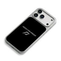 Silver Need For Speed logo and text iPhone 17 Pro Max Electroplated Silver Case2