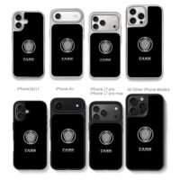 Silver shield logo TANK text black Chris Brown Phone Case Black Electroplated Silver For Iphone 11 To 17