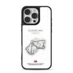 Silverstone F1 circuit map UK flag iPhone 16 Pro Max Black Case