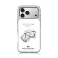 Silverstone F1 circuit map UK flag iPhone 17 Pro Max Electroplated Silver Case1