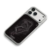 Silverstone Great Britain race map iPhone 17 Pro Max Electroplated Silver Case2