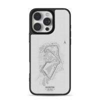 Silverstone UK race track map iPhone 16 Pro Max Black Case