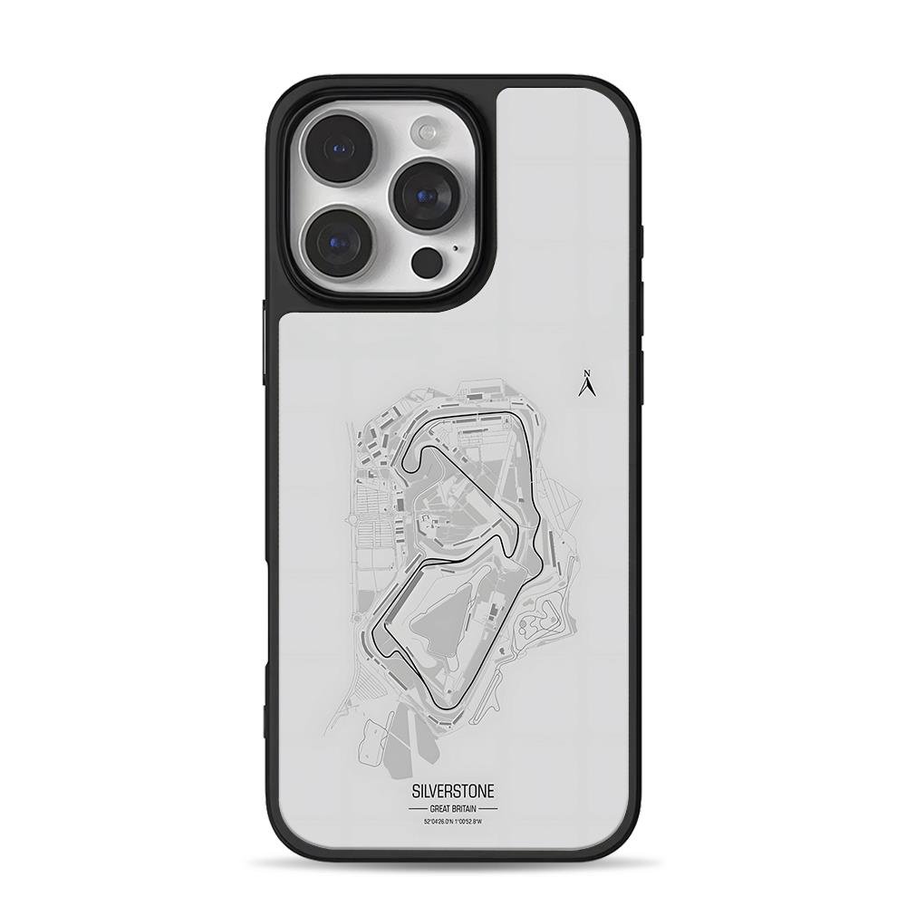 Silverstone UK race track map iPhone 16 Pro Max Black Case Silverstone UK race track map iPhone 16 Pro Max Black Case