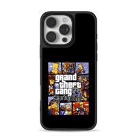 Simpsons GTA Springfield gang art iPhone 16 Pro Max Black Case