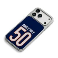 Singletary 50 navy football jersey iPhone 17 Pro Max Electroplated Silver Case2