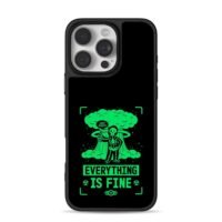 Skeleton thumbs up nuke blast iPhone 16 Pro Max Black Case