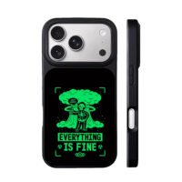 Skeleton thumbs up nuke blast iPhone 17 Pro Max Black Case