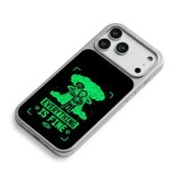 Skeleton thumbs up nuke blast iPhone 17 Pro Max Electroplated Silver Case2