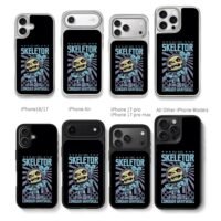 Skeletor holding skull staff slogan Chris Brown Phone Case Black Electroplated Silver For Iphone 11 To 17