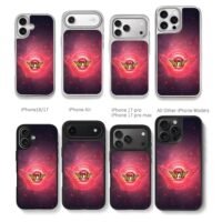 SKT T1 winged logo on red nebula Chris Brown Phone Case Black Electroplated Silver For Iphone 11 To 17