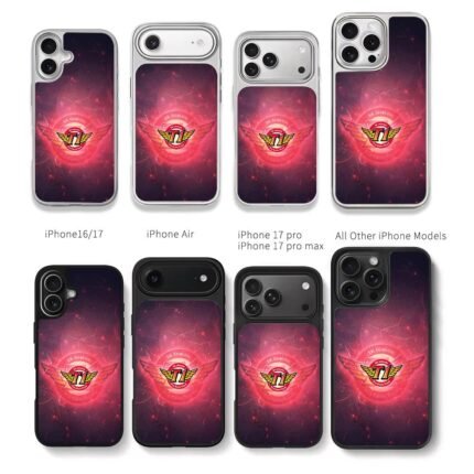 SKT T1 winged logo on red nebula Chris Brown Phone Case Black Electroplated Silver For Iphone 11 To 17