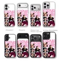 SKZ Bang Chan Karma stars Chris Brown Phone Case Black Electroplated Silver For Iphone 11 To 17