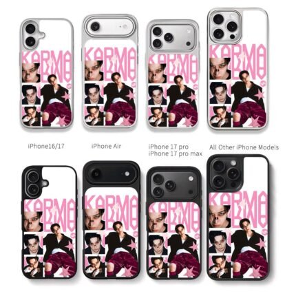 SKZ Bang Chan Karma stars Chris Brown Phone Case Black Electroplated Silver For Iphone 11 To 17